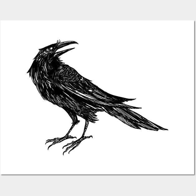 Raven Friend Wall Art by CAdamsArt